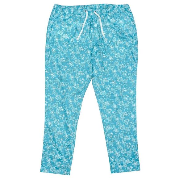 Chiragh Apparel Other - Mens Pants Joggers Turquoise Fish Animal Drawstring Loose Harem Casual Beach XL